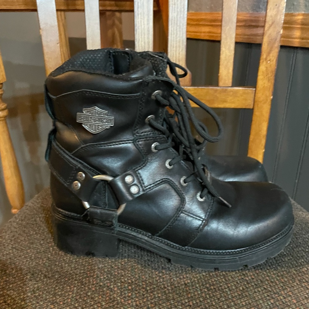 Harley Davidson laced ankle boots